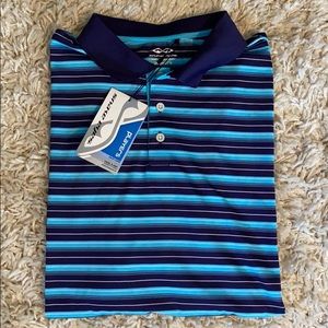Men’s Snake Eyes striped golf shirt 2X